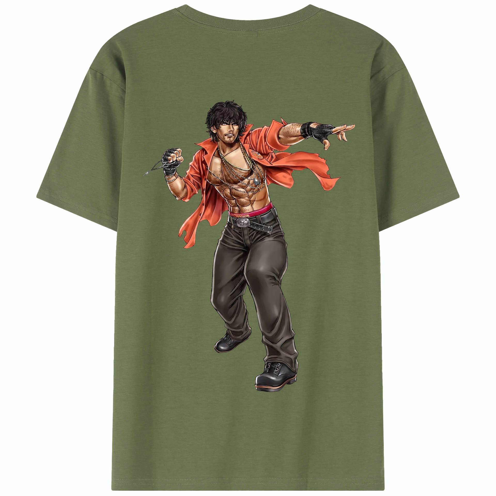 （画像用） 北斗の拳 Fist of the North Star 綿100％半袖Tシャツ（背面プリント）